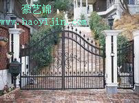 圖片關(guān)鍵詞 歐式小區(qū)鐵藝大門效果圖