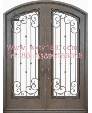 Wrought iron entrance doors