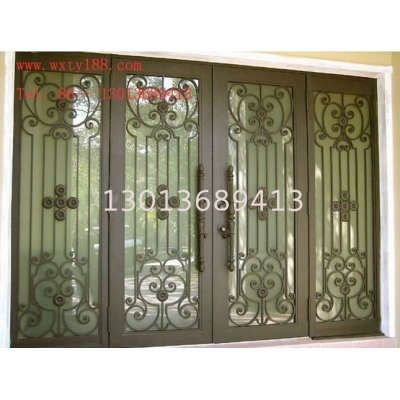 Wrought iron entrance doors