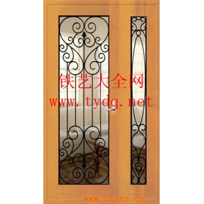 Wrought iron entrance doors