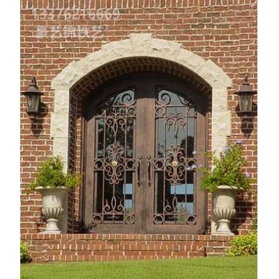 Wrought iron entrance doors