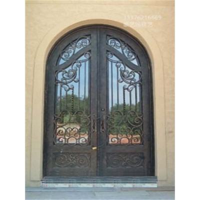 Wrought iron entrance doors