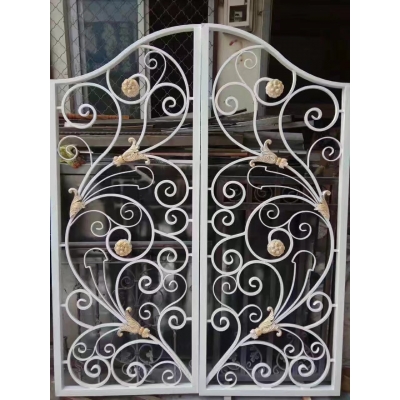 Small wrought iron courtyard gates